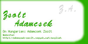 zsolt adamcsek business card